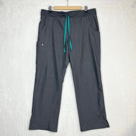 Figs Scrub Set Graphite Kade Cargo Scrub Pants LP Casma Three-Pocket Scrub Top M - Picture 4 of 14
